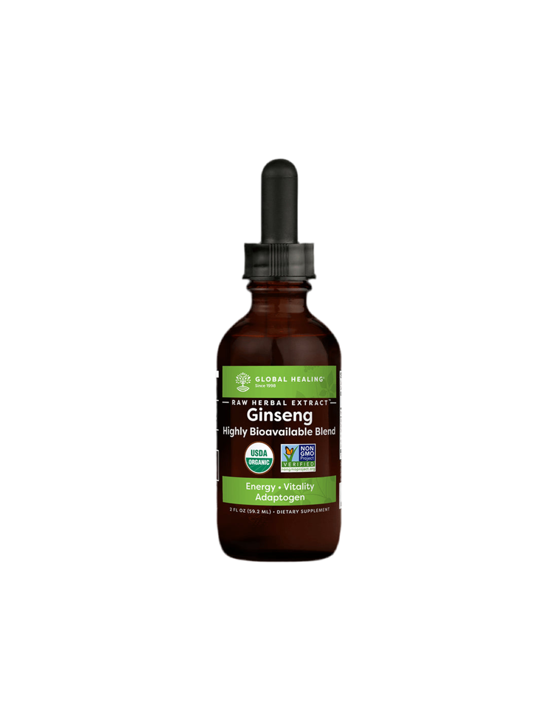 Miscela di erbe energizzante contro stress e stanchezza - Con Ginseng coreano e siberiano, Ashwagandha e Maca, 59,2 ml Guarigione globale