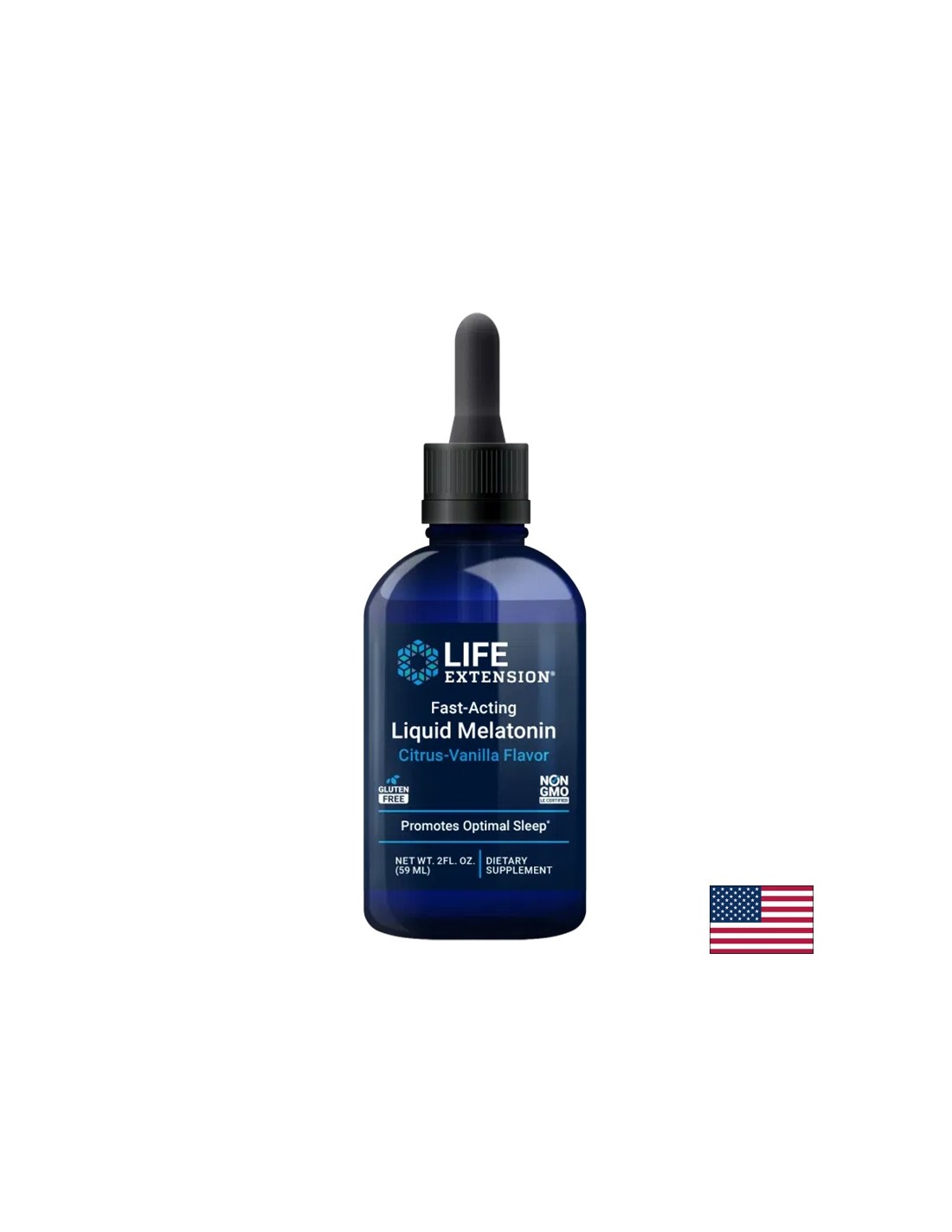 Insonnia - Melatonina liquida, gocce da 59 ml, al gusto di agrumi e vaniglia
