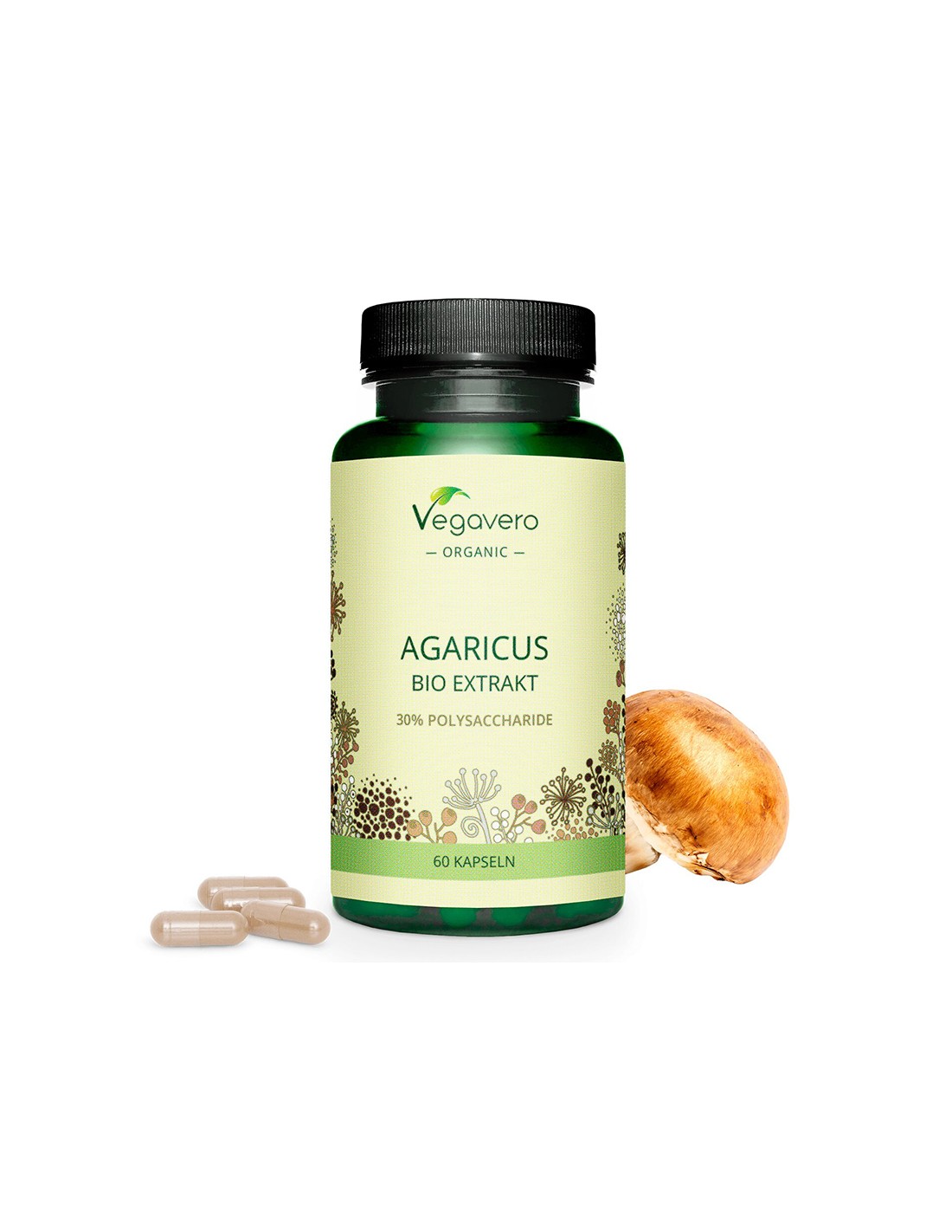Immunomodulatore naturale - Bio Agaricus (estratto), 60 capsule <tc>Vegavero</tc>