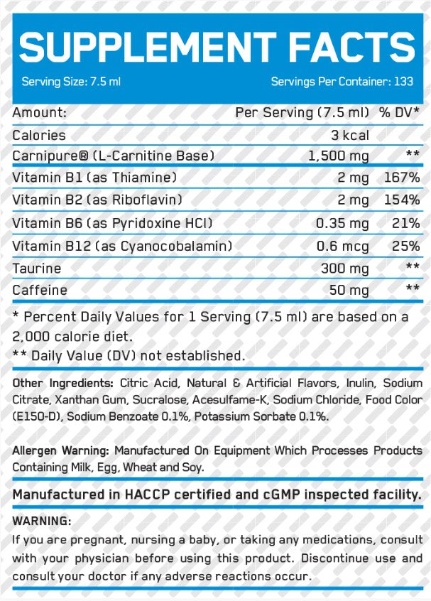 L-carnitina liquida 200000/1000ml.