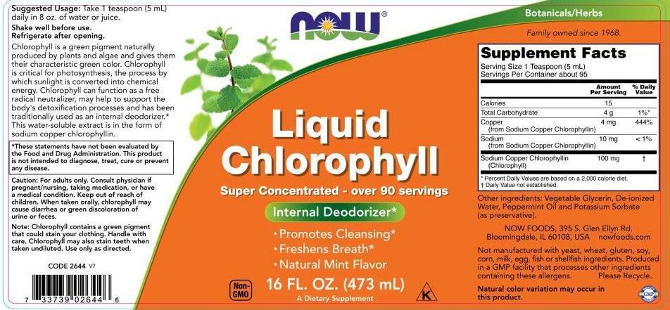 Clorofilla liquida e menta - 473 ml