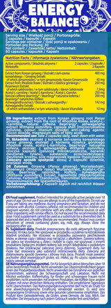 Equilibrio energetico | Caffeina naturale + Adaptogens - 60 capsule