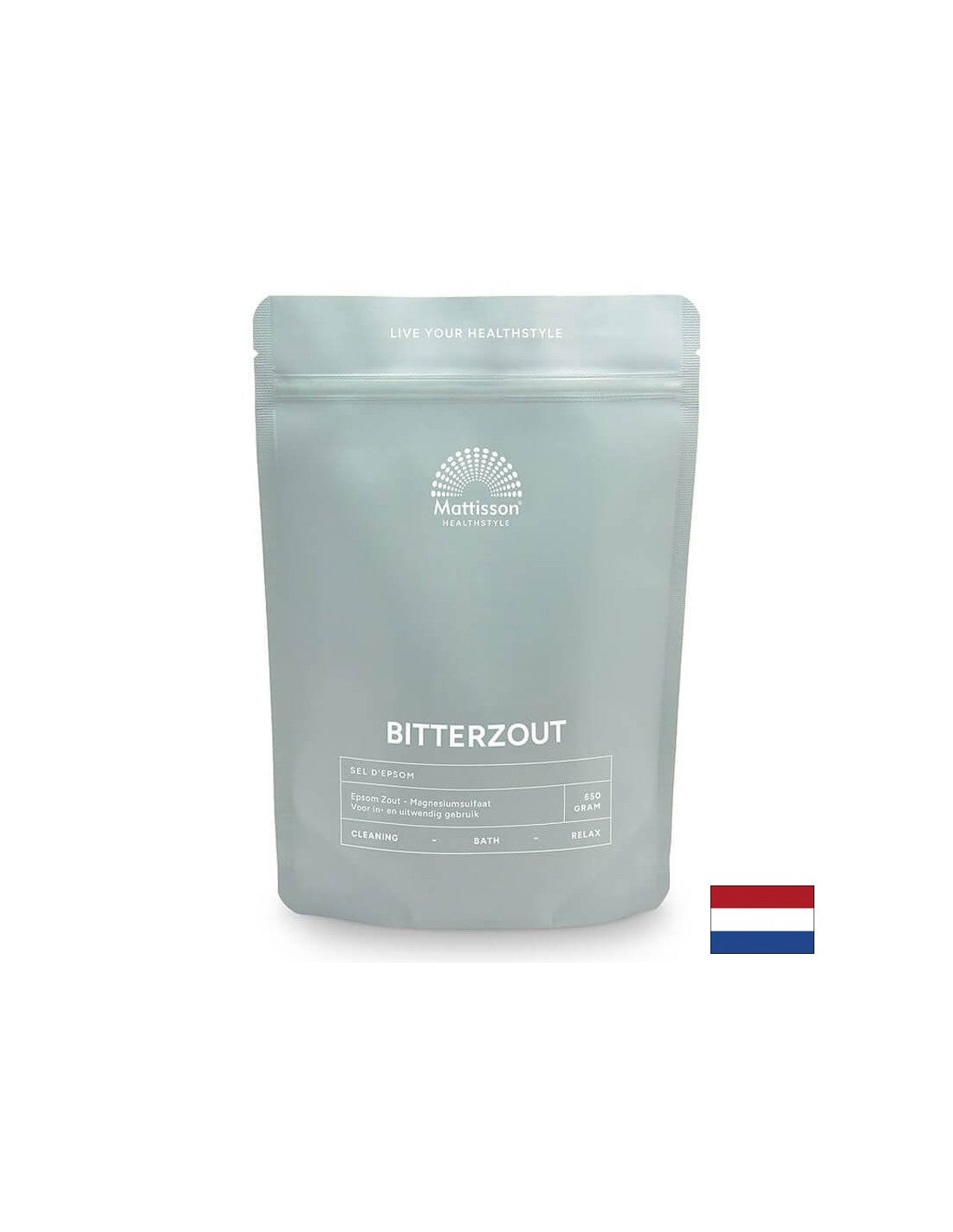 Sale di Epsom (solfato di magnesio), 650 g <tc>Mattisson Healthstyle</tc>
