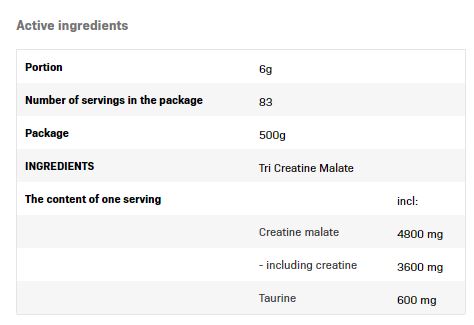 Tri Creatine Malalate Powder - 0,500 kg