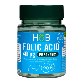 Folic Acid (Folic Acid) 400mcg 90 tablets HOLLAND & BARRETT - Nutra Best Europe