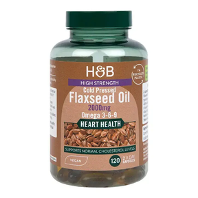 High Strength Cold Pressed | Flaxseed Oil 2000 mg - 120 capsules - Nutra Best Europe