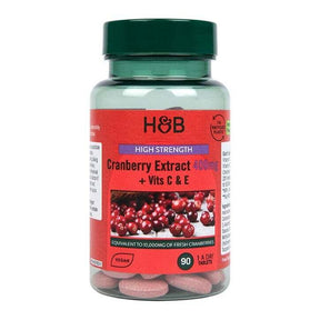 Cranberry with vitamins C and E (Cranberry Extract + Vit C & E) 400mg 90 tablets HOLLAND & BARRETT - Nutra Best Europe