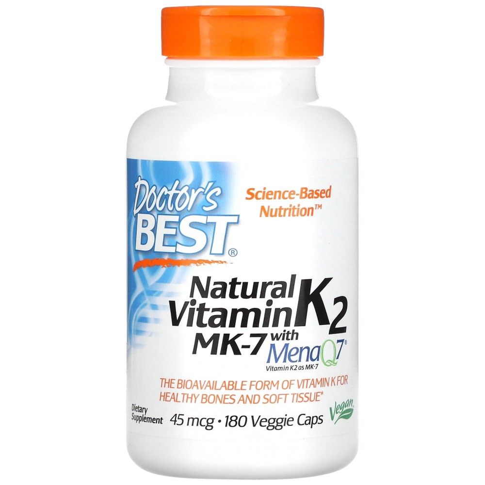Miglior vitamina naturale K2 MK -7 45 mcg - 180 capsule