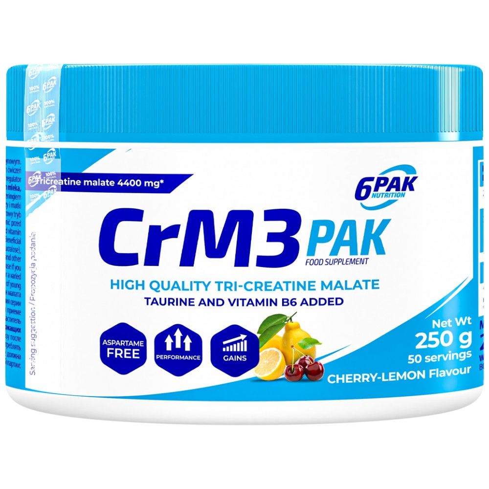 CRM3 Pak (tri -creatina malato + taurina) - 250 grammi