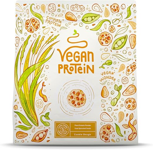 Proteina vegana - sapore di pasta per biscotti (600 g) di alfa alimenti