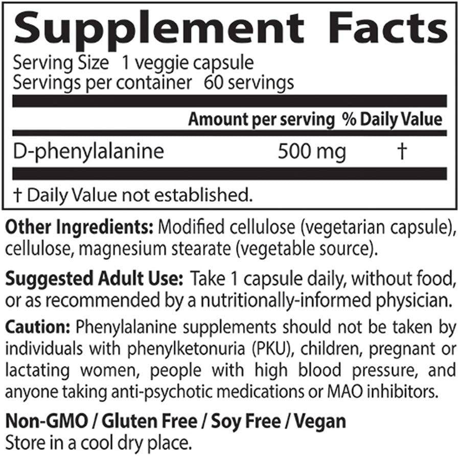 D -fenilalanina 500 mg - 60 capsule