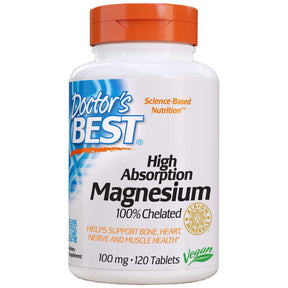 BEST High Absorption 100% Chelated Magnesium - 120 Tablets - Nutra Best Europe