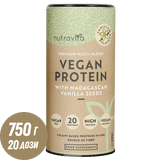 Proteine ​​vegane + enzimi - 750 g (vaniglia) <tc>Nutravita</tc>