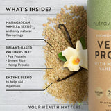 Proteine ​​vegane + enzimi - 750 g (vaniglia) <tc>Nutravita</tc>