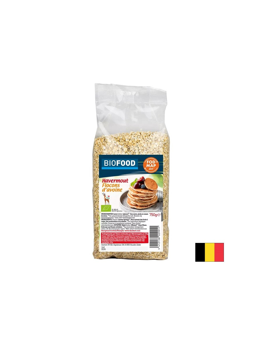Farina d'avena, BIOLOGICA, 750 g