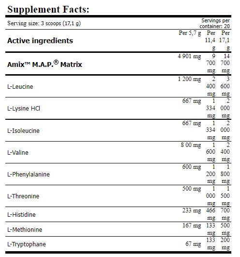 Mappa Muscolo Amino Drink 0,344 kg