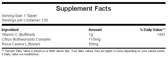 Vitamina C tamponata 1000 mg/100 Tabs