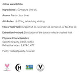 Olio di lime | Al 100% di agrumi puri Aurantifolia - 30 ml