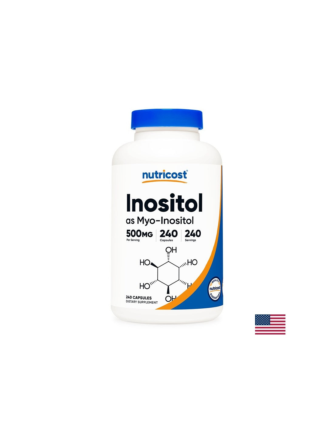 Squilibrio ormonale - Inositolo (Myo Inositolo/Vitamina B8), 500 mg/240 capsule <tc>Nutricost</tc>