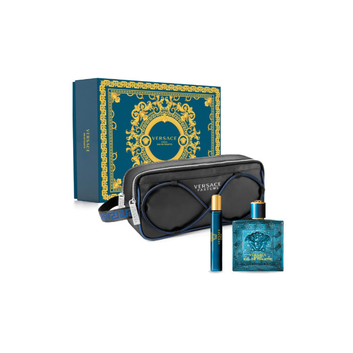 <tc>VERSACE</tc> Eros Pour Homme Eau De Toilette Spray 100ml Set 3 Pezzi