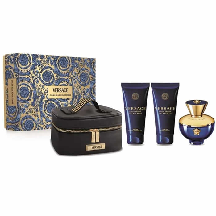<tc>VERSACE</tc> Pour Femme Dylan Blue Eau De Perfume Spray 100ml Set 3 Pezzi