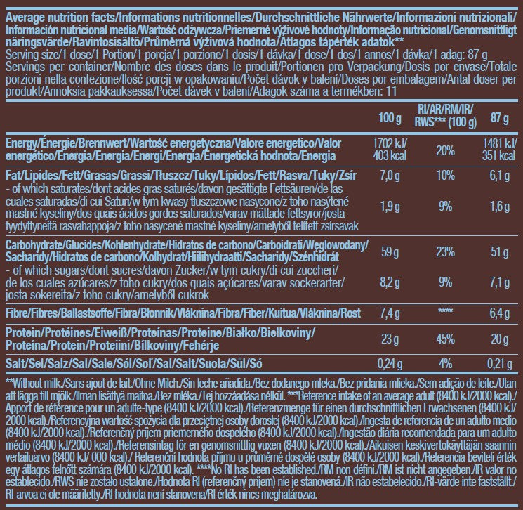 Farina d'avena proteica - 1,00 kg