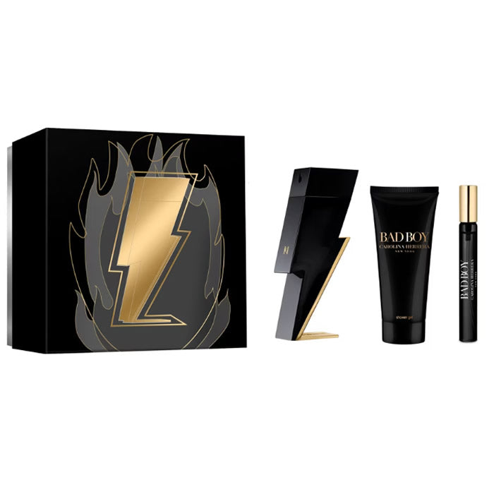 <tc>CAROLINA HERRERA</tc> Bad Boy Eau de Toilette Spray 100ml Set 3 Pezzi