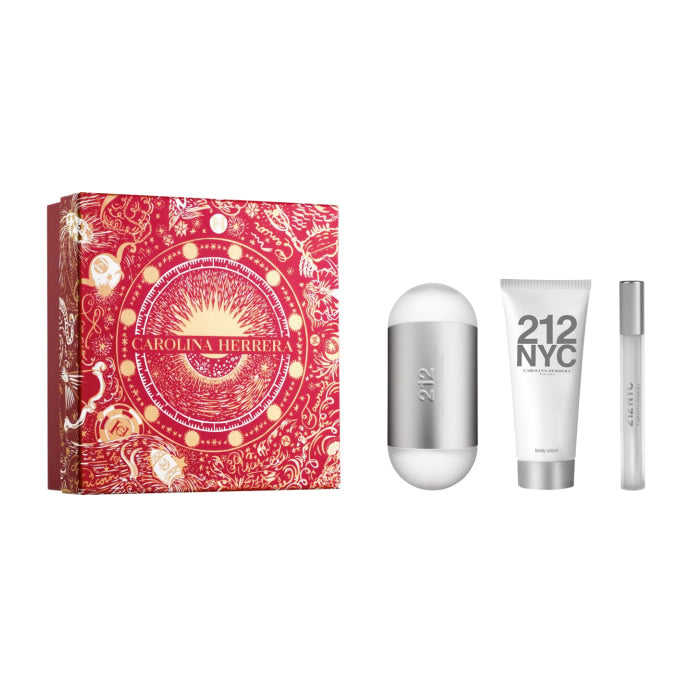 <tc>CAROLINA HERRERA</tc> 212 Nyc Eau De Toilette Spray 100ml Set 3 Pezzi Natale 2023
