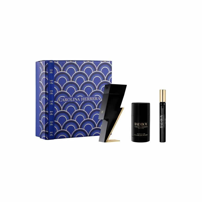 <tc>CAROLINA HERRERA</tc> Bad Boy Eau De Toilette Spray 100ml Set 3 Pezzi