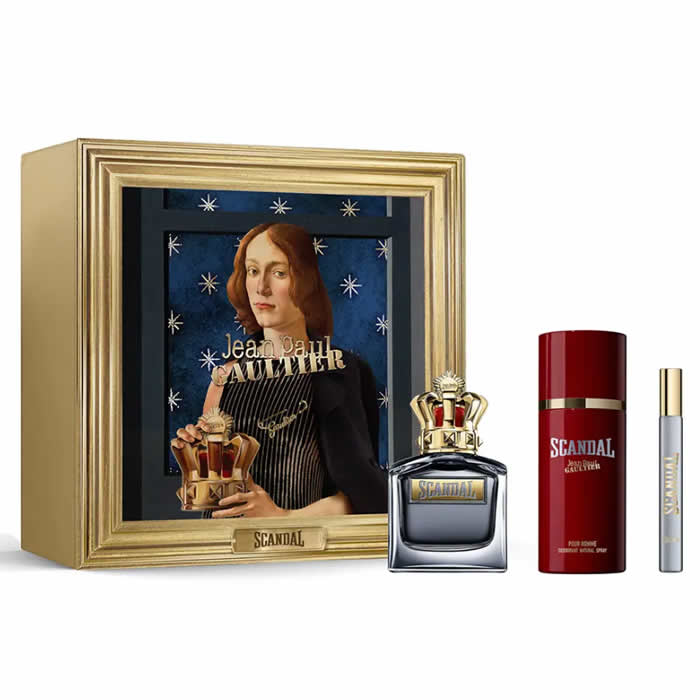 <tc>JEAN PAUL GAULTIER</tc> Scandal Pour Homme Eau De Toilette Spray 100ml Set 3 Pezzi