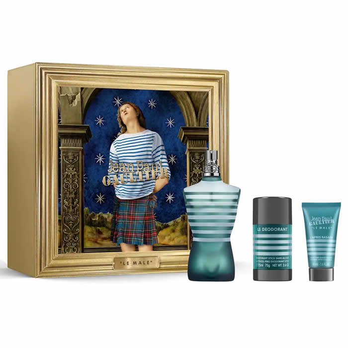 <tc>JEAN PAUL GAULTIER</tc> Le Male Eau De Toilette Spray 125ml Set 3 Pezzi