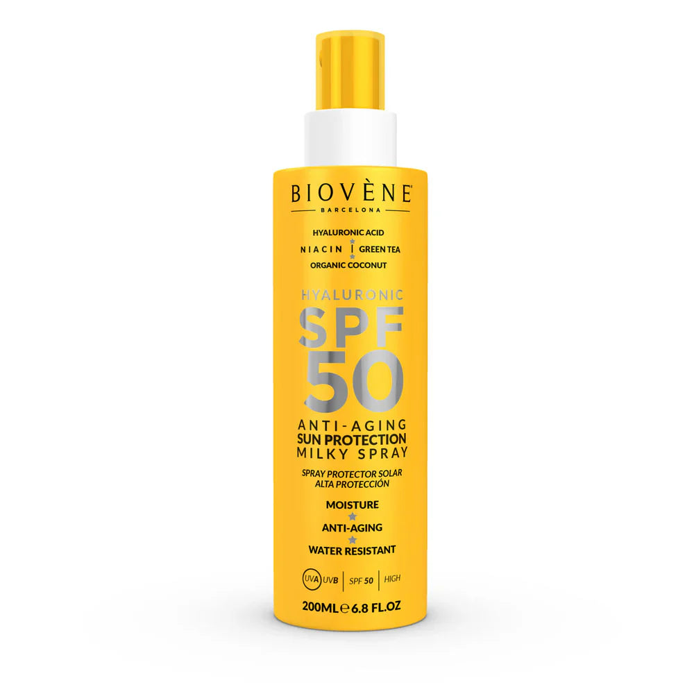 Proiezione solare per viso e corpo SPF 50 con acido ialuronico anti -invecchiamento - 200 ml