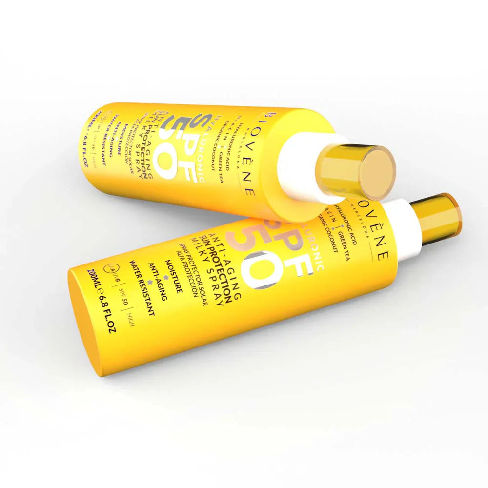 Proiezione solare per viso e corpo SPF 50 con acido ialuronico anti -invecchiamento - 200 ml