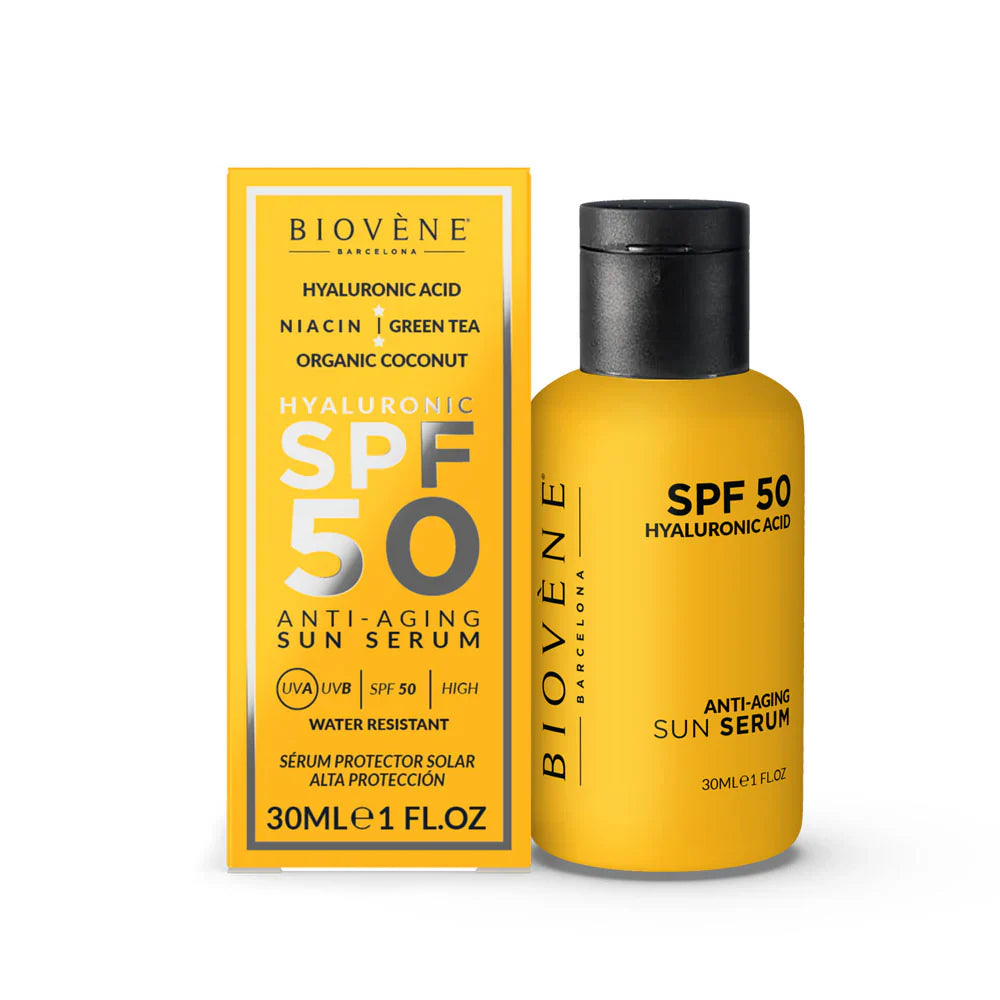 Crema solare facciale anti -invecchiamento SPF 50 con acido ialuronico - 30 ml