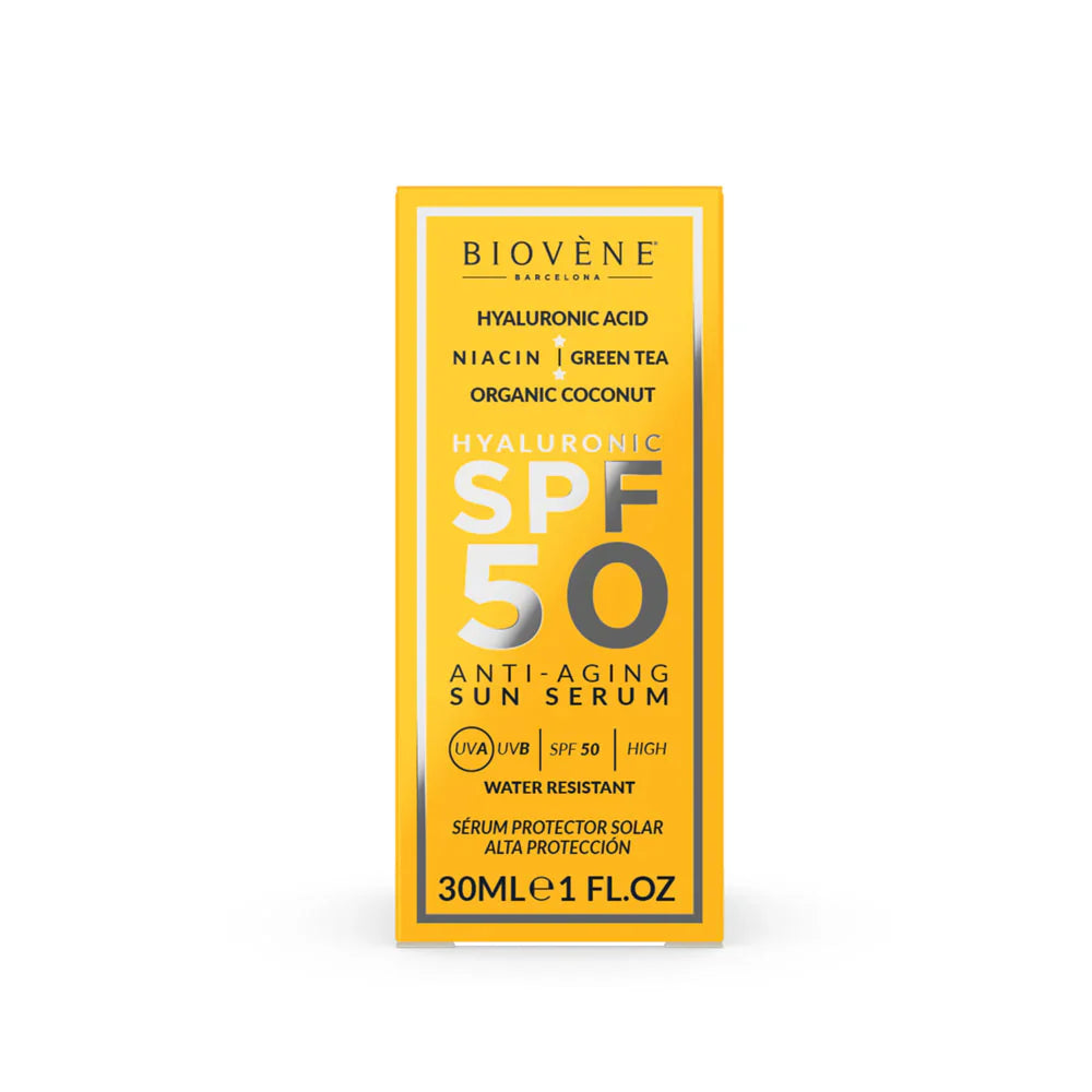 Crema solare facciale anti -invecchiamento SPF 50 con acido ialuronico - 30 ml