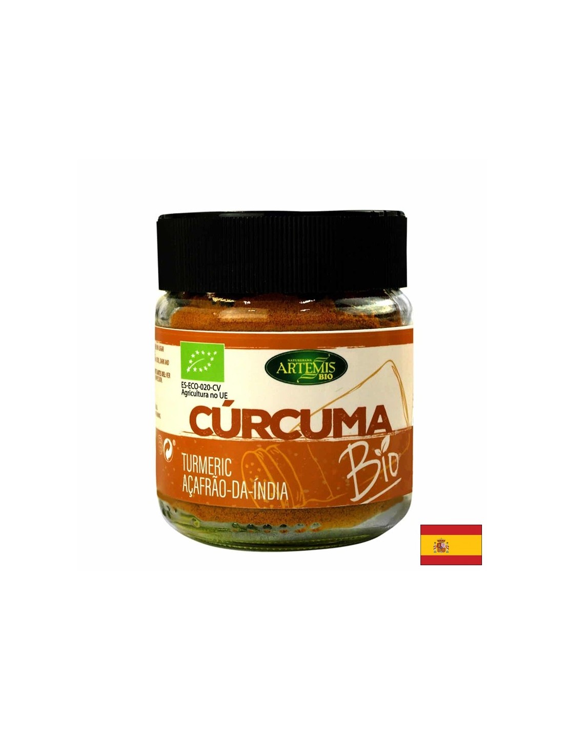 Curcuma biologica per insaporire piatti, 85 g, polvere