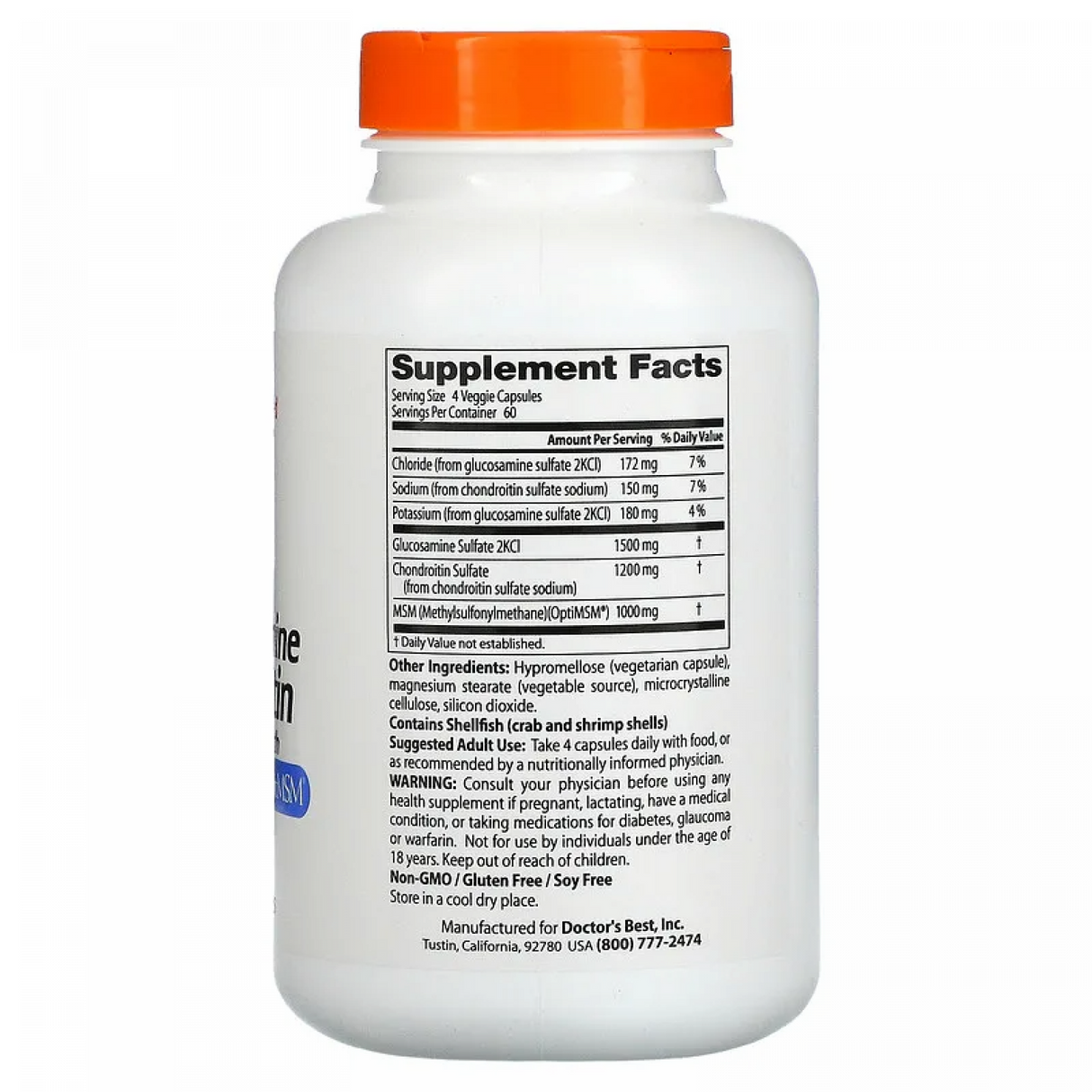 Miglior glucosamina condroitina e MSM - 240 capsule