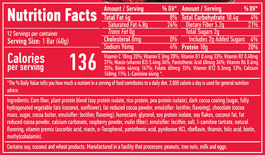 Scatola da bar vegana/12 x 40 g - 0,500 kg