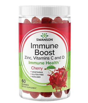 Immune Boost Gummies with Acerola, Zinc and Vitamin C & D | Cherry - 60 Chewable Tablets - Nutra Best Europe