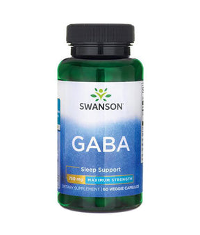 GABA 750 mg / Maximum Strength - 60 capsules - Nutra Best Europe