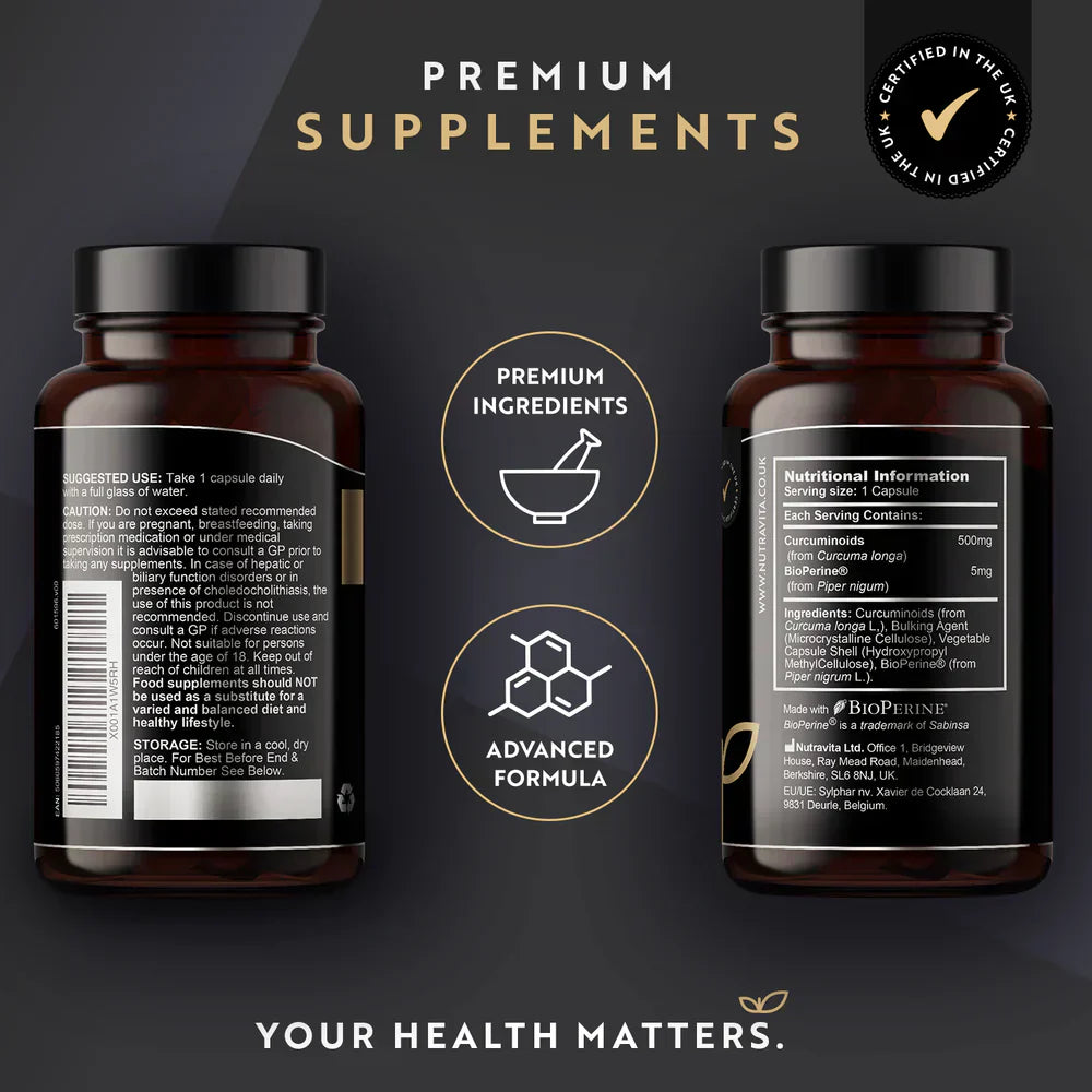 Curcumina Premium 95% Curcuminoidi con Bioperine® – 120 capsule