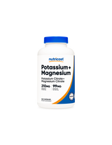 Funzione nervosa e muscolare - Potassio + Magnesio, 99 mg/210 mg, 240 capsule <tc>Nutricost</tc>