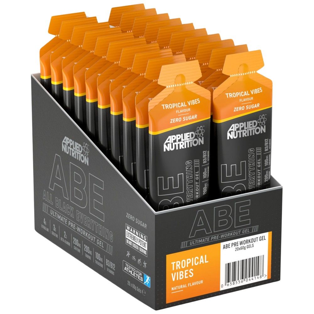 Abe gel | Tutto nero tutto pre -allenamento - 20 x 60 grammi