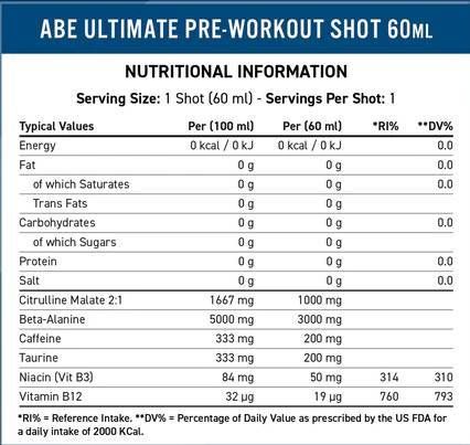 ABE Tiro | All Black Everything Pre-allenamento - 12 x 60 ml