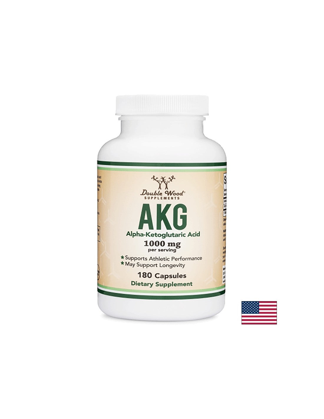 AKG (Acido alfa-chetoglutarico), 180 capsule <tc>Double Wood</tc>