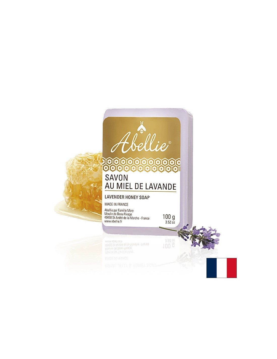 Sapone al miele e lavanda - Abellie Savon au miel de Lavande, 100 g