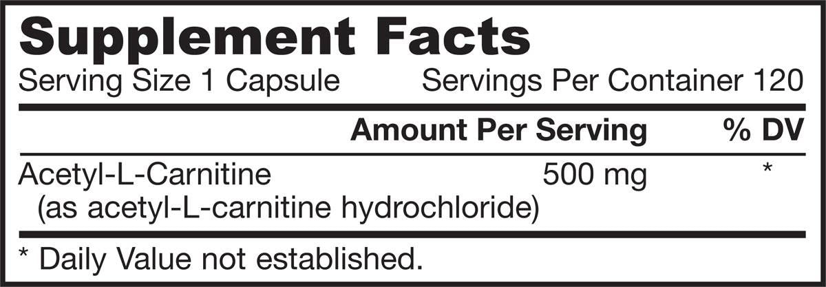 Acetil L-Carnitina 500 mg - 120 capsule