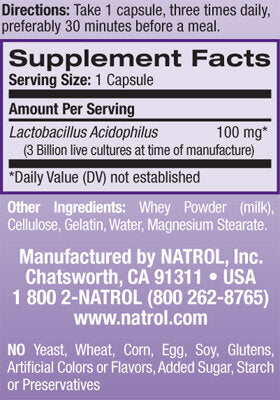 Acidofilo Probiotico 100mg./100 tappi.