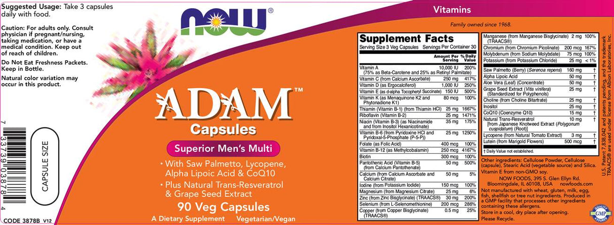 Adam Men's Vits - 90 capsule di gel