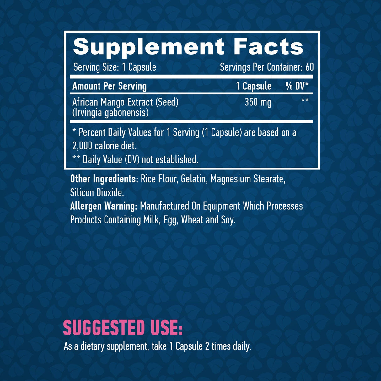 Mango africano 350 mg/60 capsule.